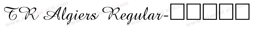 TR Algiers Regular字体转换